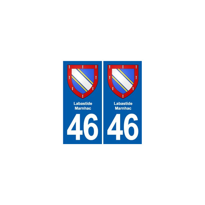 46 Luzech blason autocollant plaque stickers ville