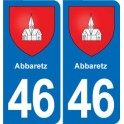 46 Luzech blason autocollant plaque stickers ville