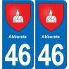 46 Luzech blason autocollant plaque stickers ville