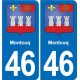 46 Luzech blason autocollant plaque stickers ville