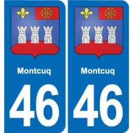 46 Luzech blason autocollant plaque stickers ville