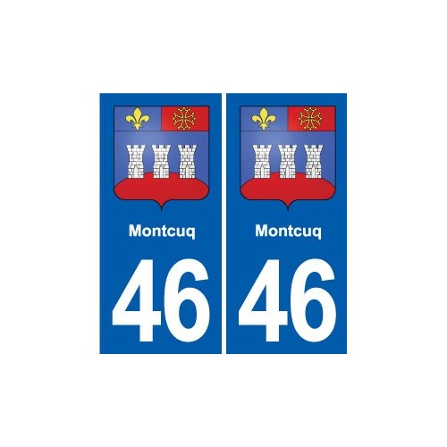 46 Luzech blason autocollant plaque stickers ville