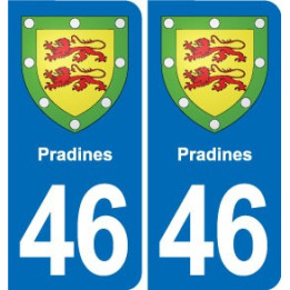 46 Luzech blason autocollant plaque stickers ville
