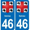 46 Luzech blason autocollant plaque stickers ville