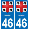 46 Luzech blason autocollant plaque stickers ville