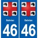 46 Luzech blason autocollant plaque stickers ville