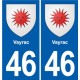 46 Luzech blason autocollant plaque stickers ville