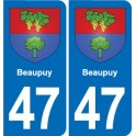 47 Estillac blason autocollant plaque stickers ville