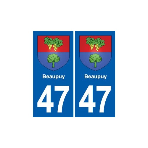 47 Estillac blason autocollant plaque stickers ville