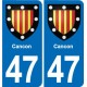47 Estillac blason autocollant plaque stickers ville