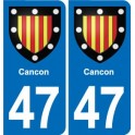 47 Estillac blason autocollant plaque stickers ville