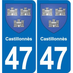 47 Estillac blason autocollant plaque stickers ville