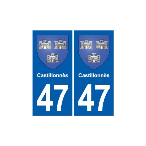 47 Estillac blason autocollant plaque stickers ville