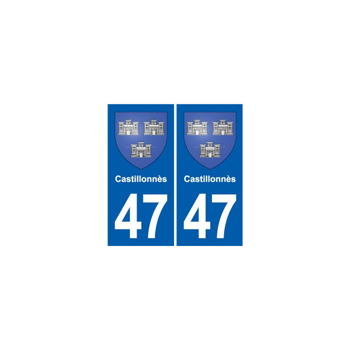 47 Estillac blason autocollant plaque stickers ville