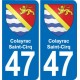 47 Estillac blason autocollant plaque stickers ville