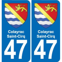 47 Estillac blason autocollant plaque stickers ville