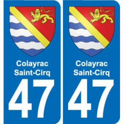 47 Estillac blason autocollant plaque stickers ville