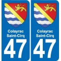 47 Estillac blason autocollant plaque stickers ville