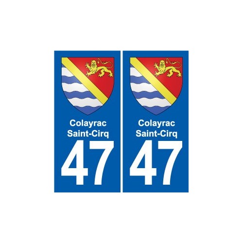 47 Estillac blason autocollant plaque stickers ville