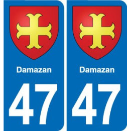47 Estillac blason autocollant plaque stickers ville