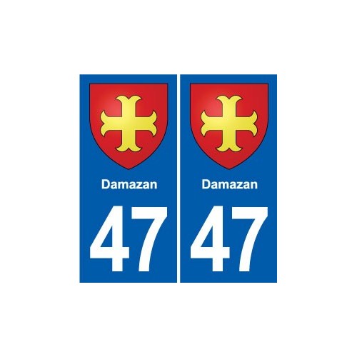 47 Estillac blason autocollant plaque stickers ville