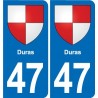 47 Estillac blason autocollant plaque stickers ville
