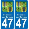 47 Estillac blason autocollant plaque stickers ville