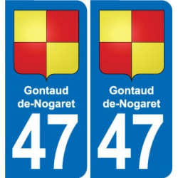 47 Estillac blason autocollant plaque stickers ville
