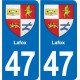 47 Estillac blason autocollant plaque stickers ville