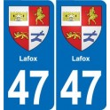 47 Estillac blason autocollant plaque stickers ville