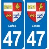 47 Estillac blason autocollant plaque stickers ville