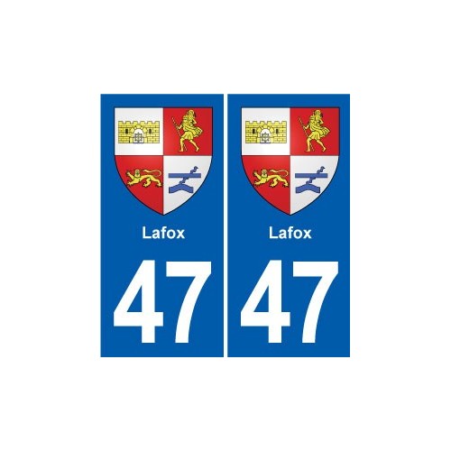 47 Estillac blason autocollant plaque stickers ville