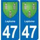 47 Estillac blason autocollant plaque stickers ville