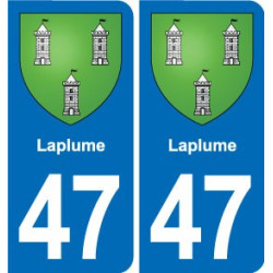 47 Estillac blason autocollant plaque stickers ville