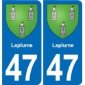 47 Estillac blason autocollant plaque stickers ville