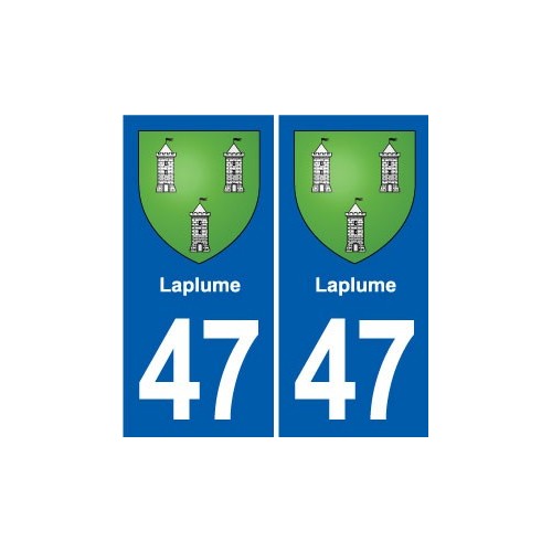 47 Estillac blason autocollant plaque stickers ville