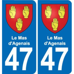 47 Estillac blason autocollant plaque stickers ville