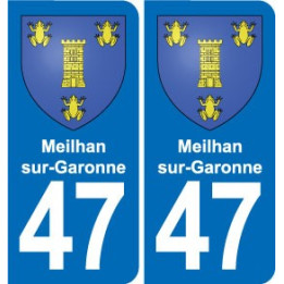 47 Estillac blason autocollant plaque stickers ville