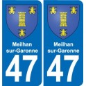 47 Estillac blason autocollant plaque stickers ville