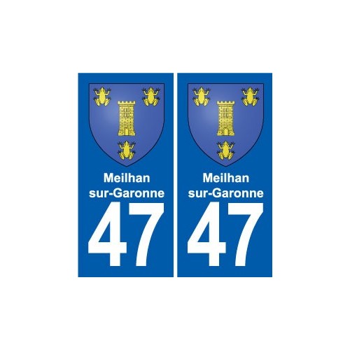 47 Estillac blason autocollant plaque stickers ville