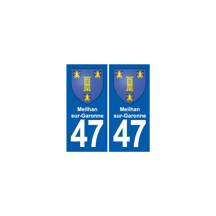 47 Estillac blason autocollant plaque stickers ville