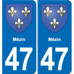 47 Estillac blason autocollant plaque stickers ville
