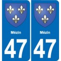 47 Estillac blason autocollant plaque stickers ville