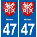 47 Estillac blason autocollant plaque stickers ville