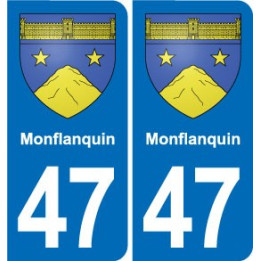 47 Estillac blason autocollant plaque stickers ville