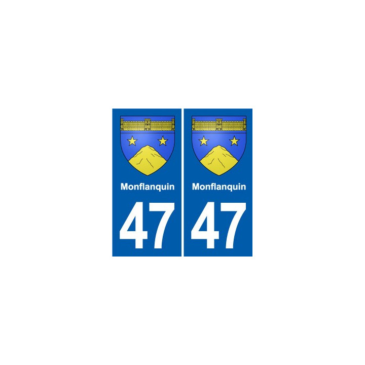 47 Estillac blason autocollant plaque stickers ville