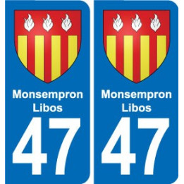 47 Estillac blason autocollant plaque stickers ville