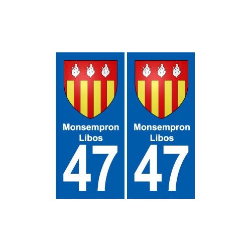 47 Estillac blason autocollant plaque stickers ville