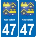 47 Estillac blason autocollant plaque stickers ville