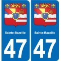 47 Estillac blason autocollant plaque stickers ville